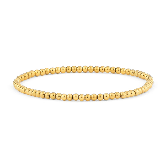 Waterproof Gold Ball Bracelet -2mm